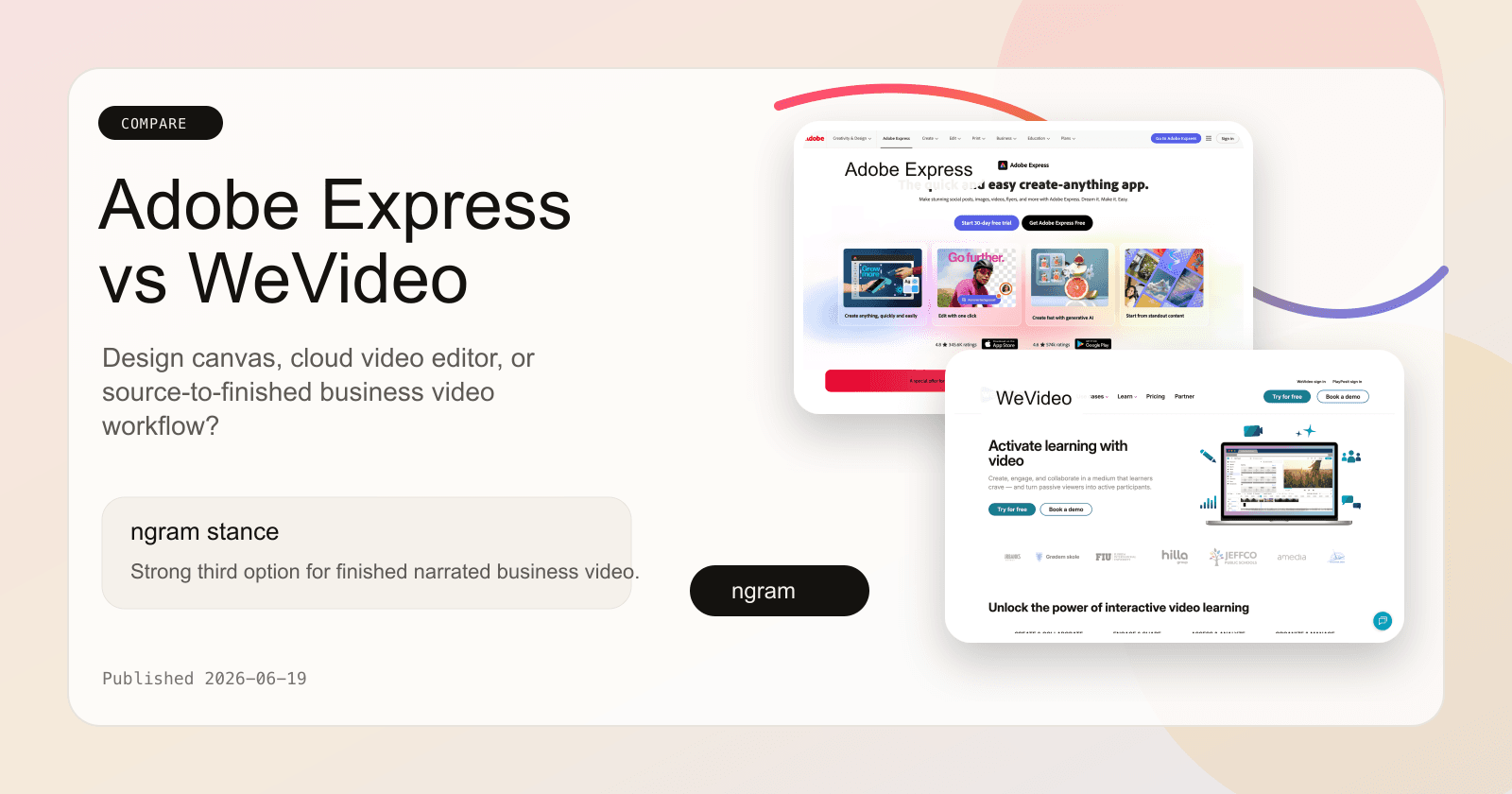 Adobe Express vs WeVideo: Which video workflow fits 2026