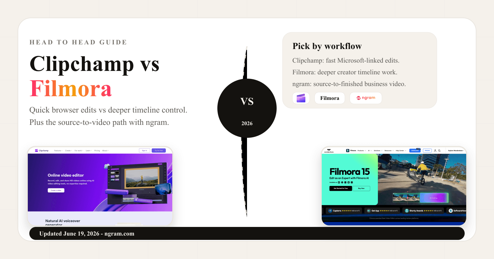 Clipchamp vs Filmora: Which Video Editor Fits in 2026