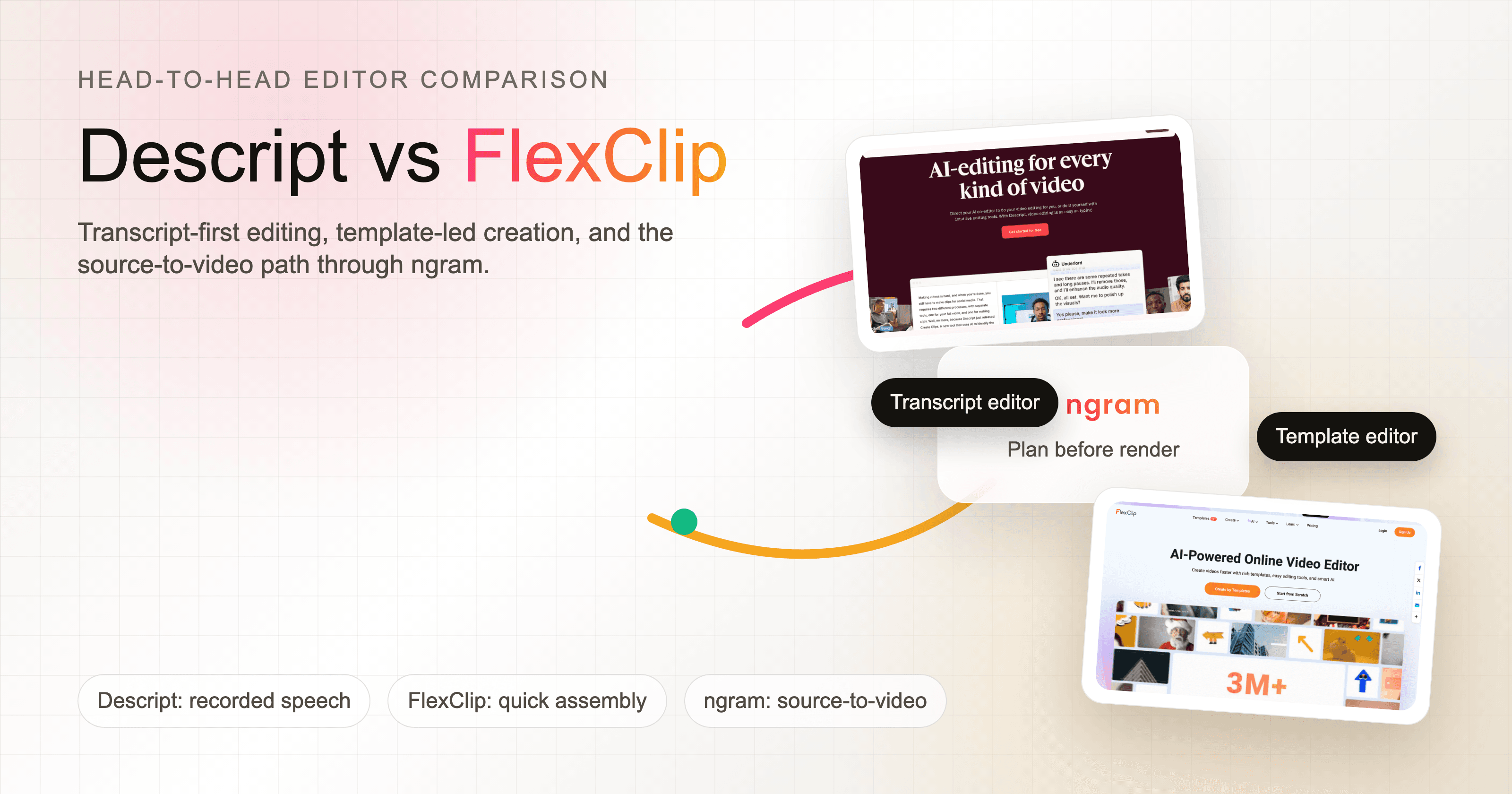 Descript vs FlexClip: Which video editor fits 2026