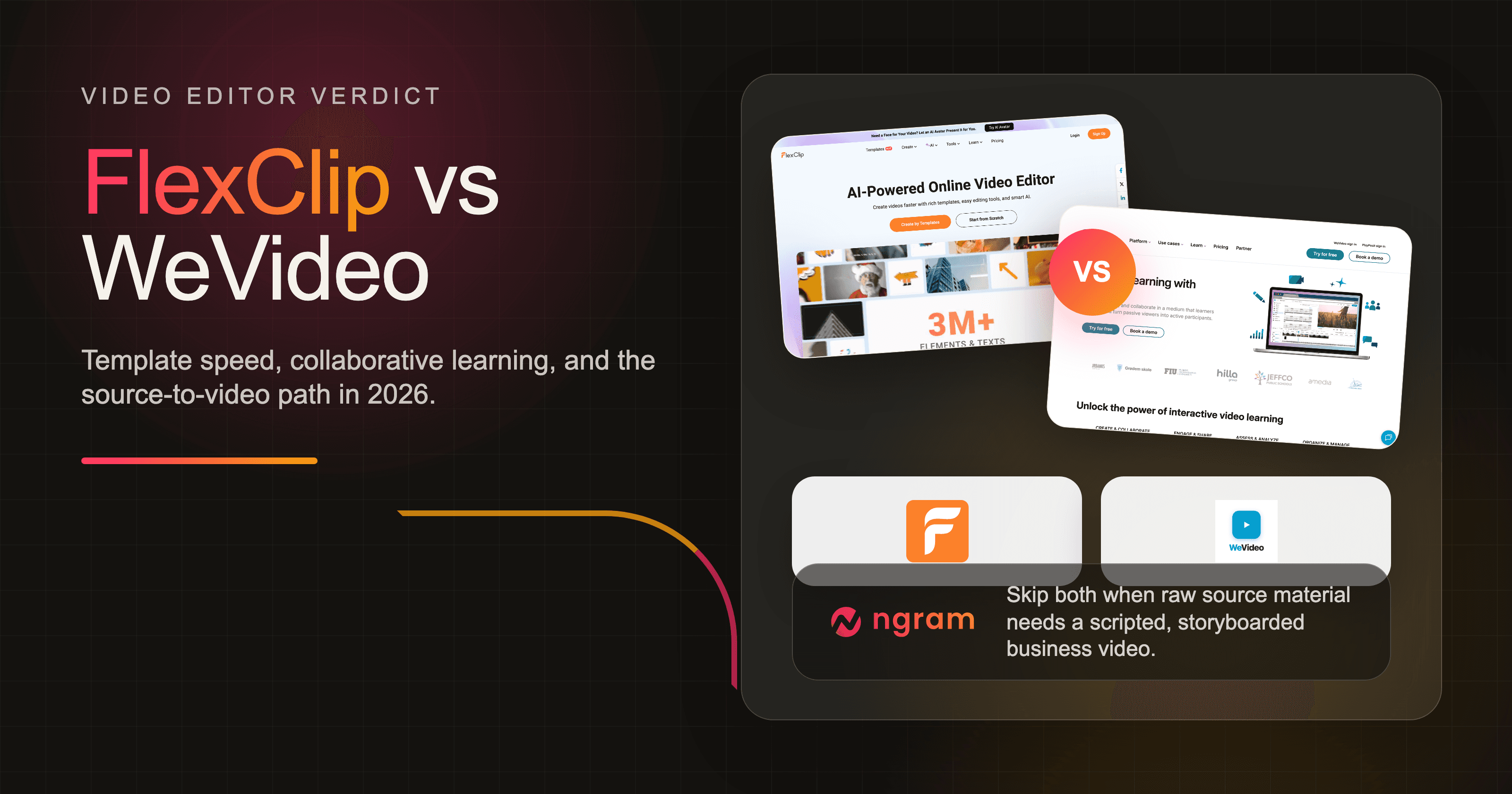 FlexClip vs WeVideo: Which video editor fits 2026