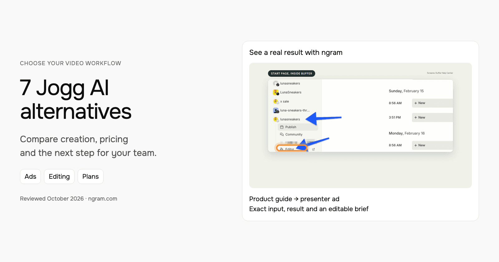 7 Jogg AI alternatives for ads and video creation