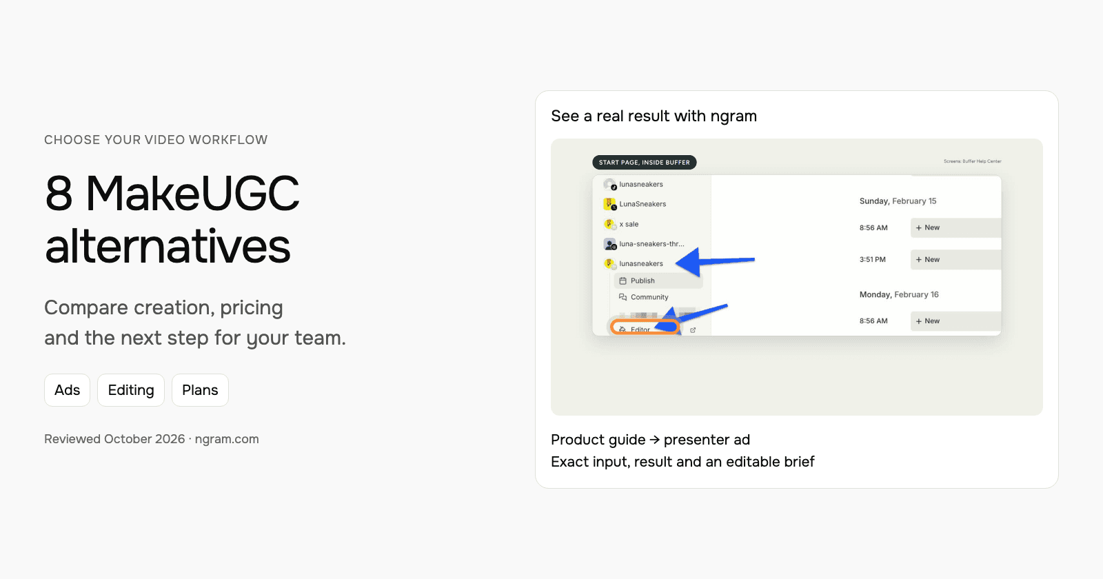8 MakeUGC alternatives for ads and video creation