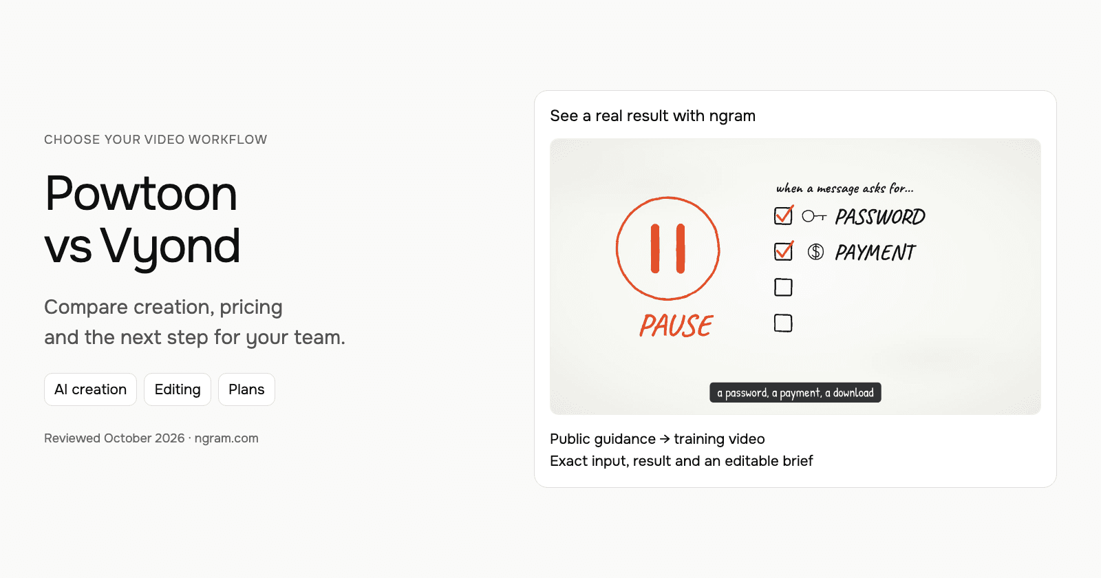 Powtoon vs Vyond: source creation, animation and team controls