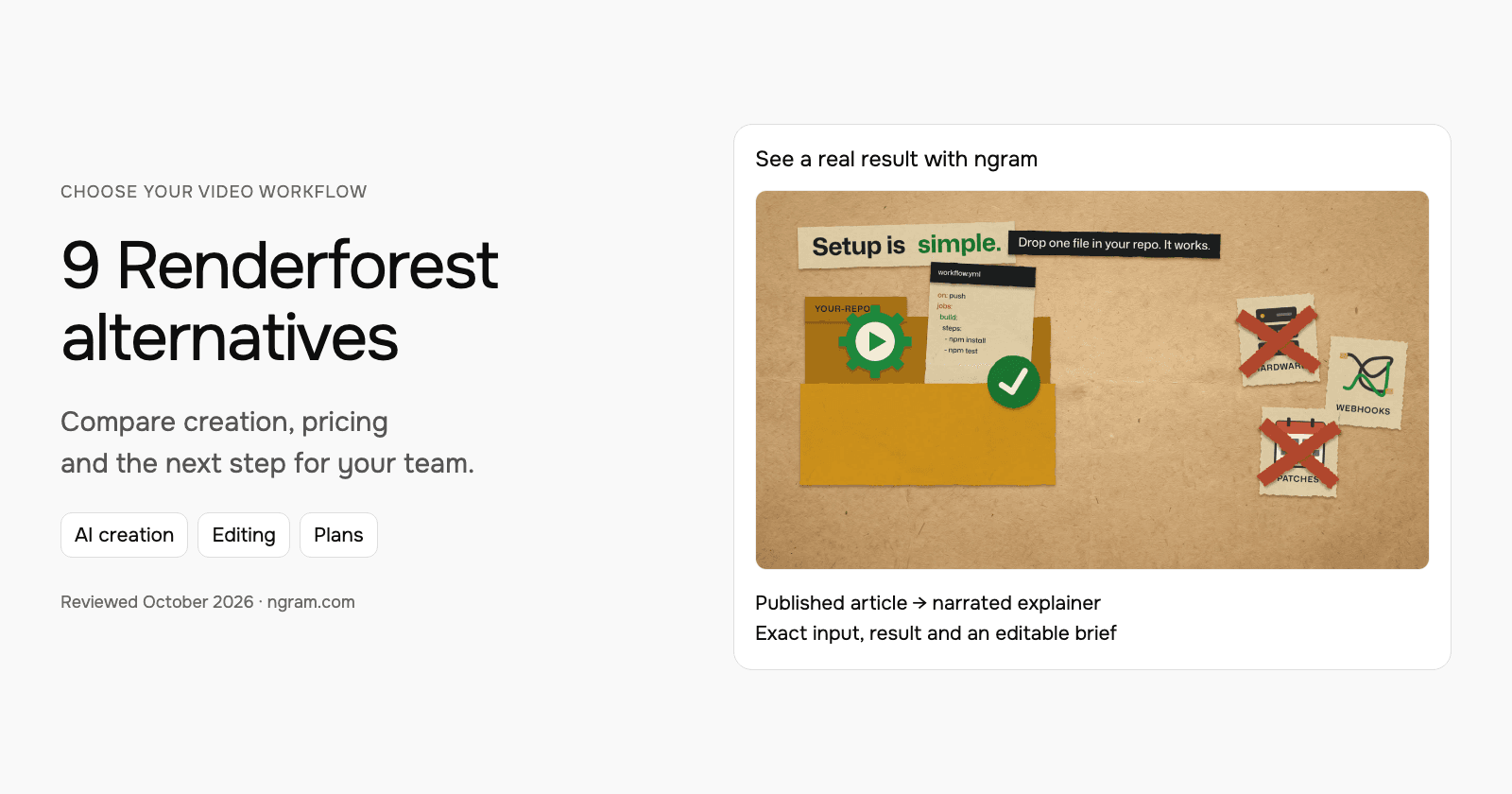 9 Renderforest alternatives for video and design workflows
