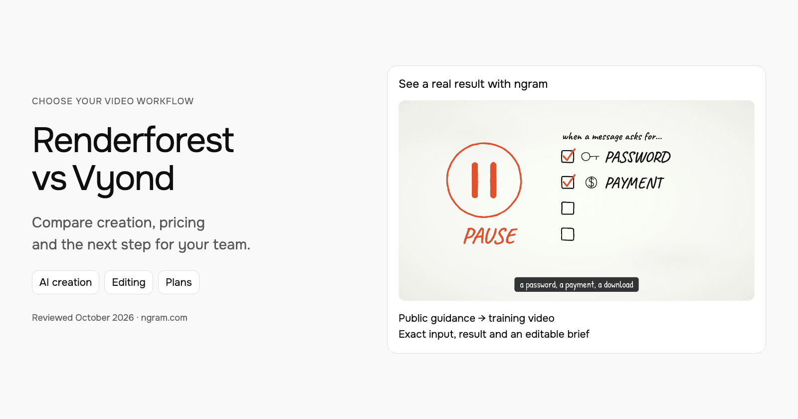 Renderforest vs Vyond: creative-suite breadth or team animation