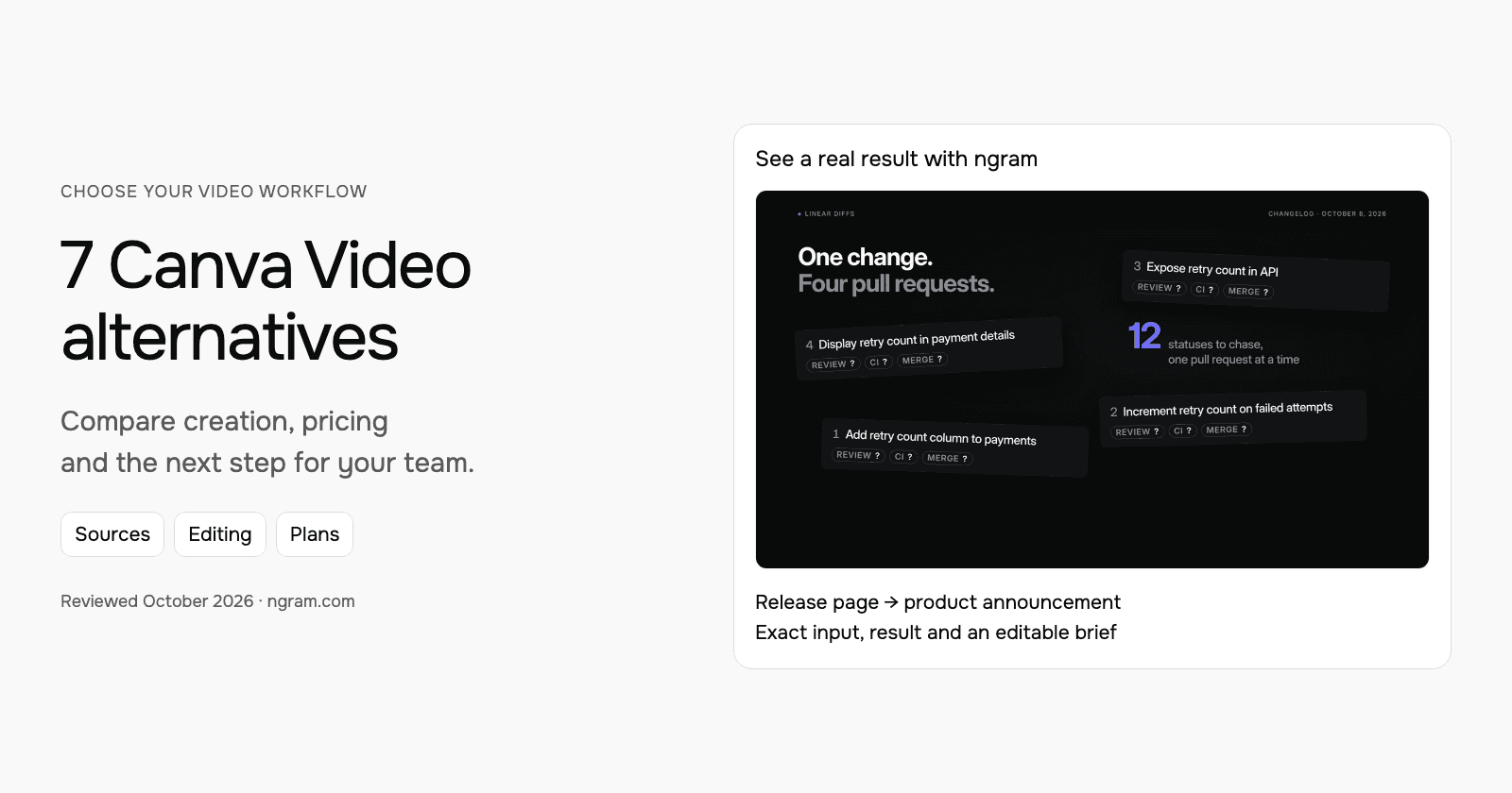 7 Canva Video alternatives for editing and AI video workflows