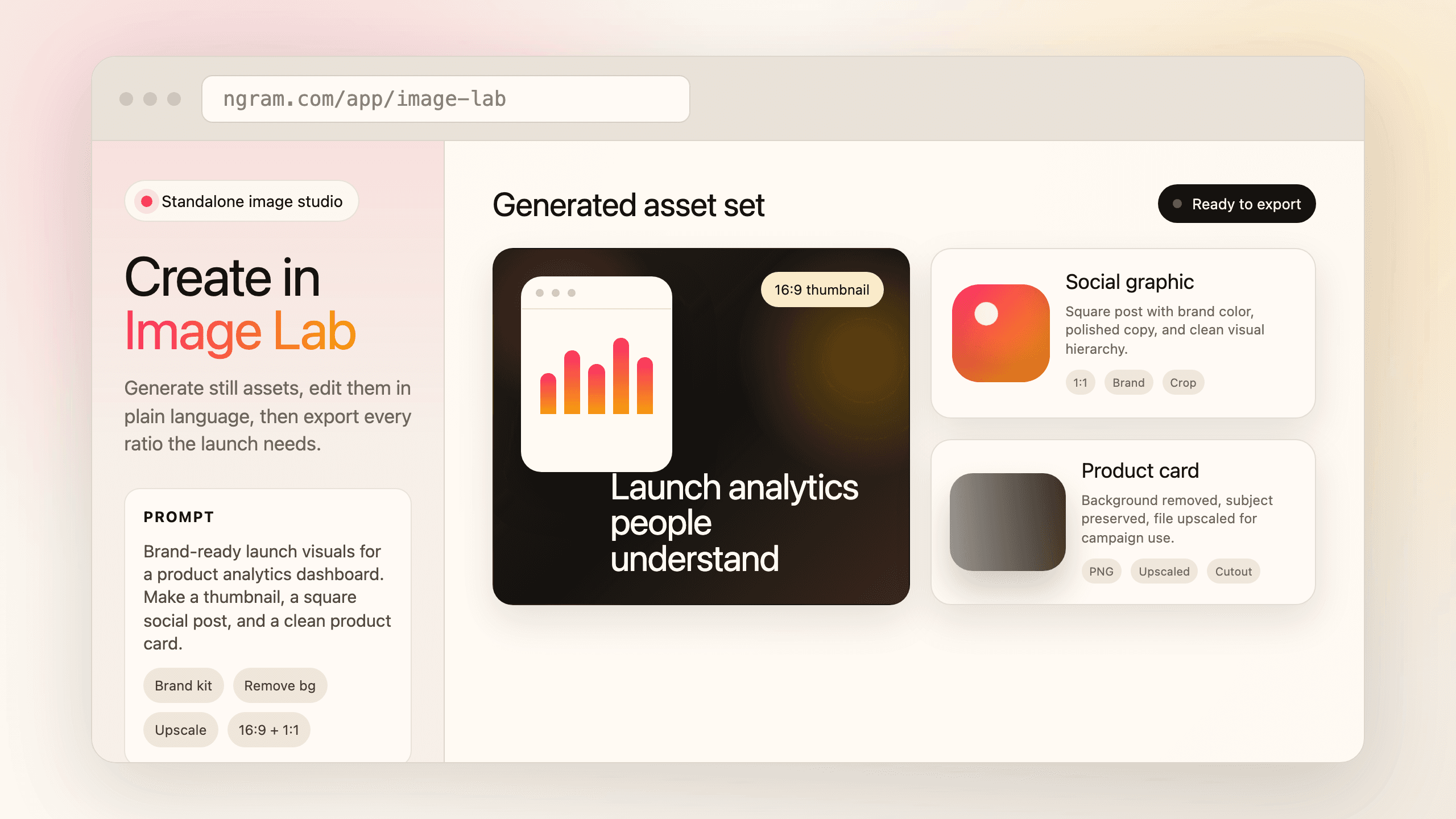 Temporary mock of final Image Lab outputs. Replace with real Image Lab assets after the page is live.
