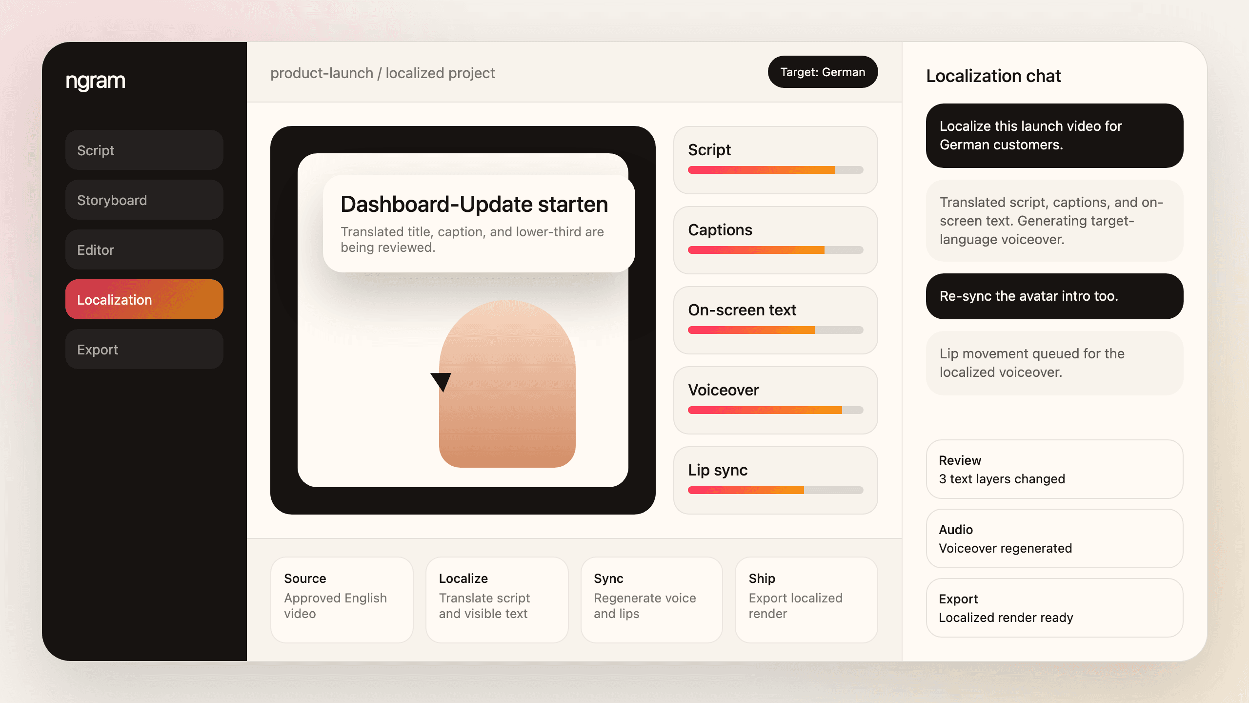Temporary workflow mock for project-level localization. Replace with a real Studio walkthrough.