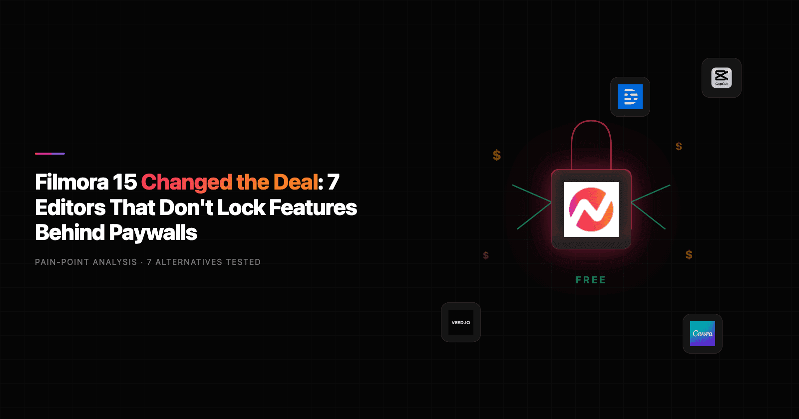 Filmora 15 Changed the Deal: 7 Editors That Don't Lock Features Behind Paywalls