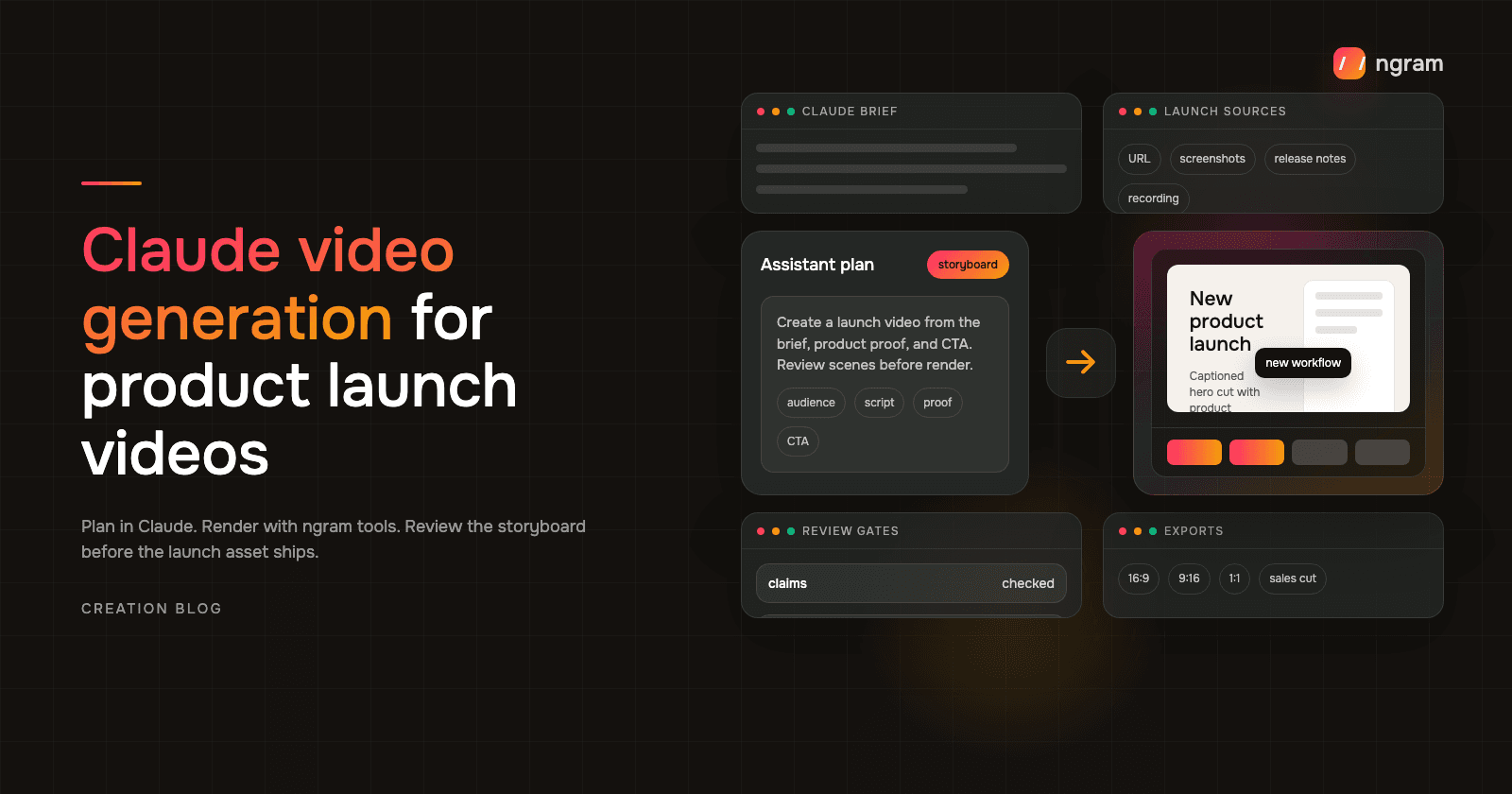 How to Create a Product Launch Video From Claude With ngram