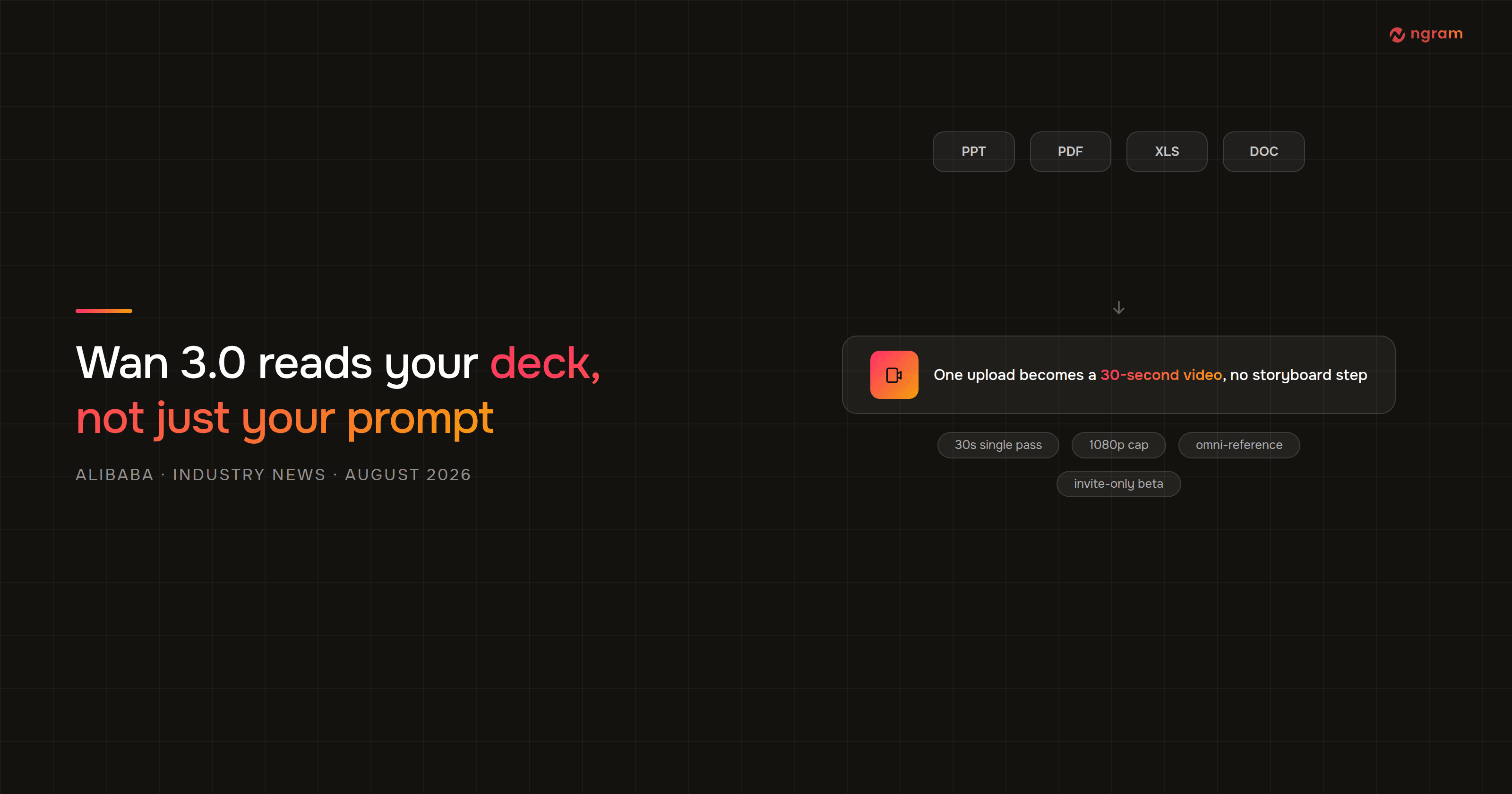 Wan 3.0: Alibaba's AI Video Model Now Turns Slide Decks and Spreadsheets Into Video