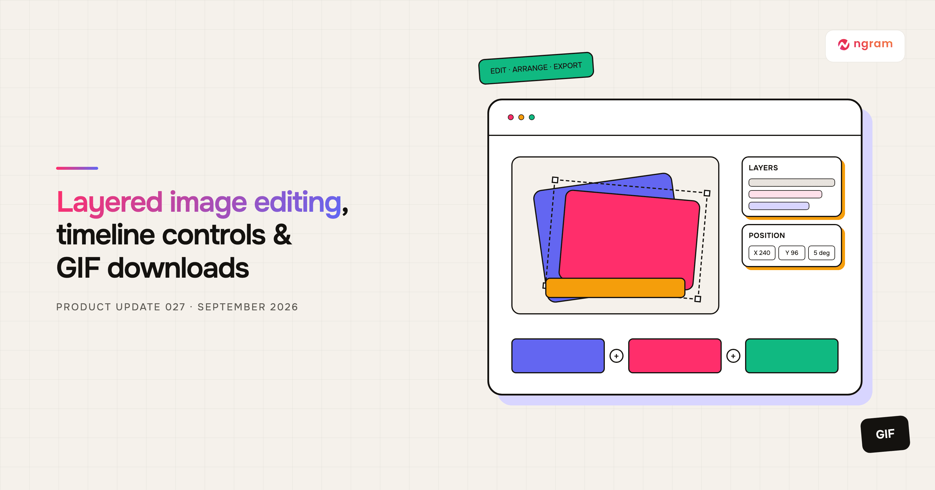 Product Update: Layered Image Editing, Timeline Controls, and GIF Downloads — September 28, 2026