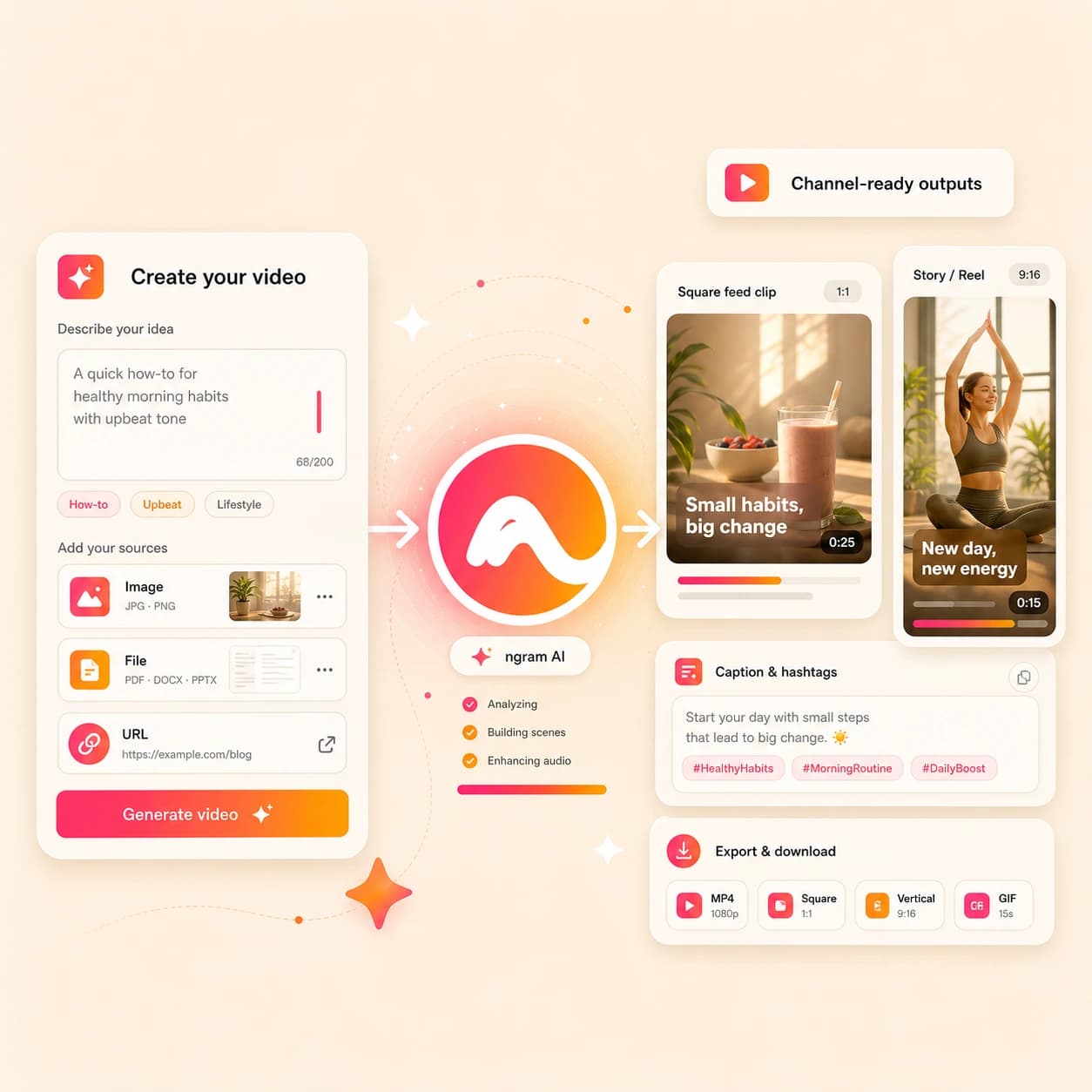 Instagram AI Video Maker hero preview