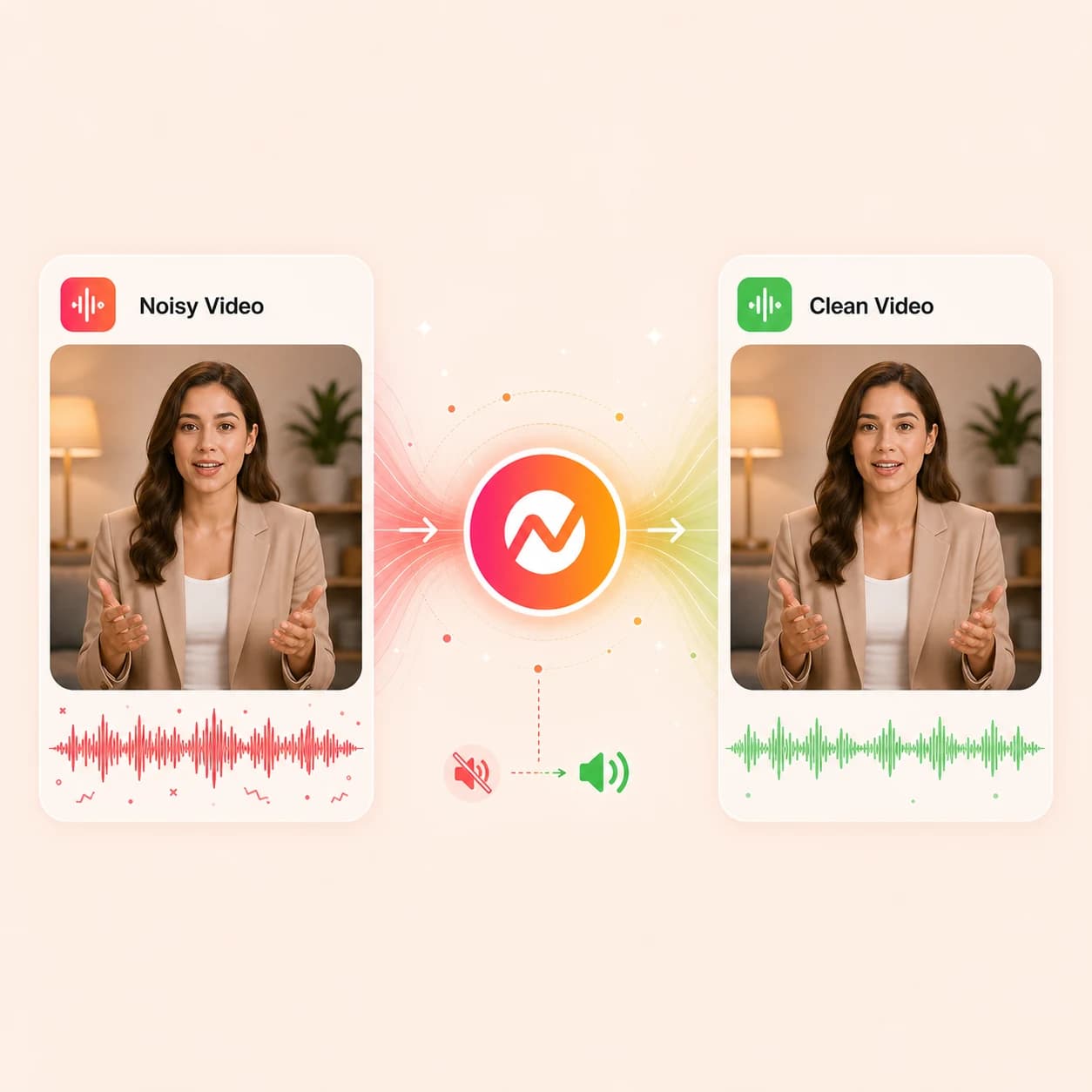 Remove Background Noise from Video hero preview