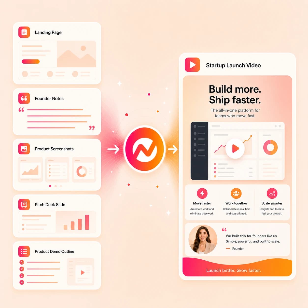 Startup Launch Video Maker hero preview