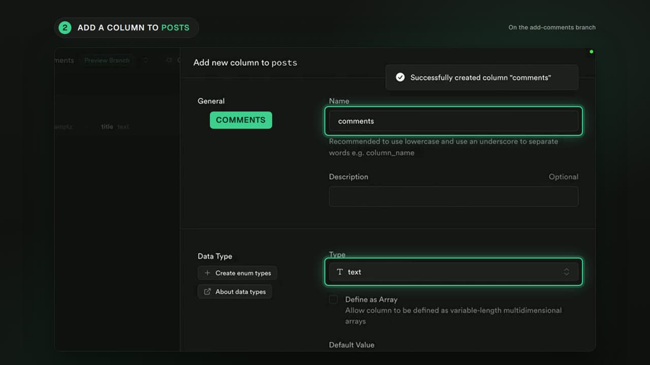 Supabase Branching — demo follow-up
