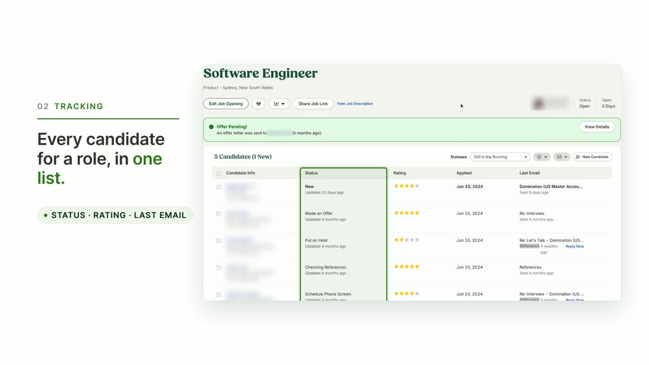 BambooHR ATS — From scattered to in one place