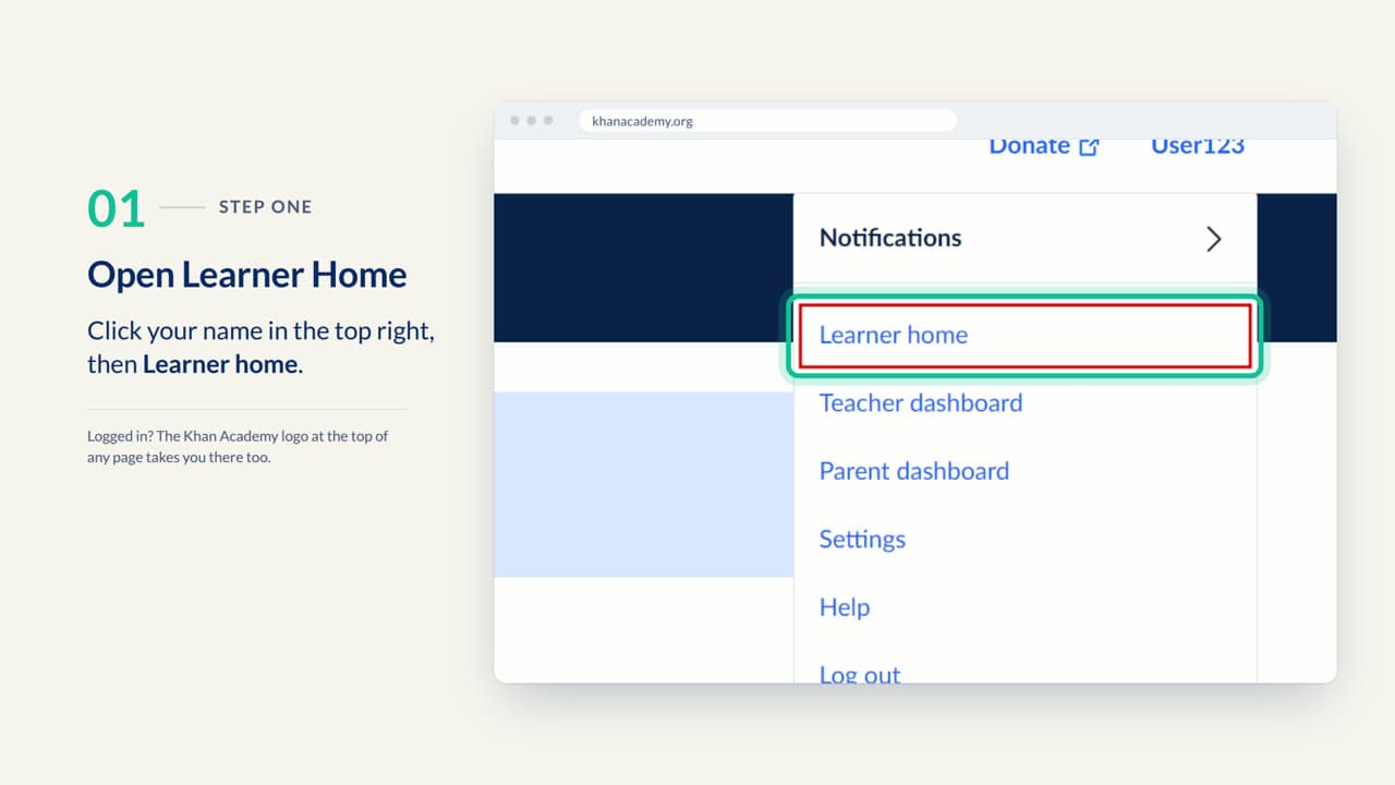 Khan Academy — Find it all on your Learner Home