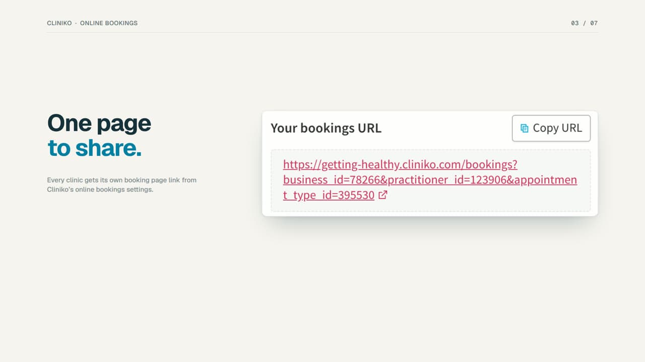 Cliniko Online Bookings — 30s ad