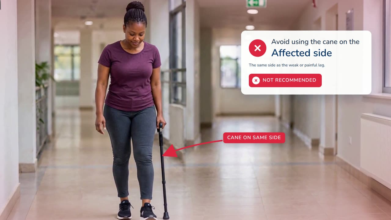 Cane Placement for a Stronger Stride
