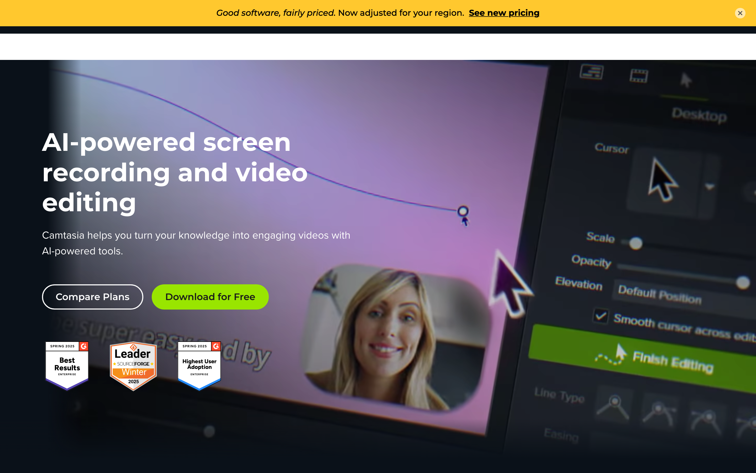 Camtasia screenshot