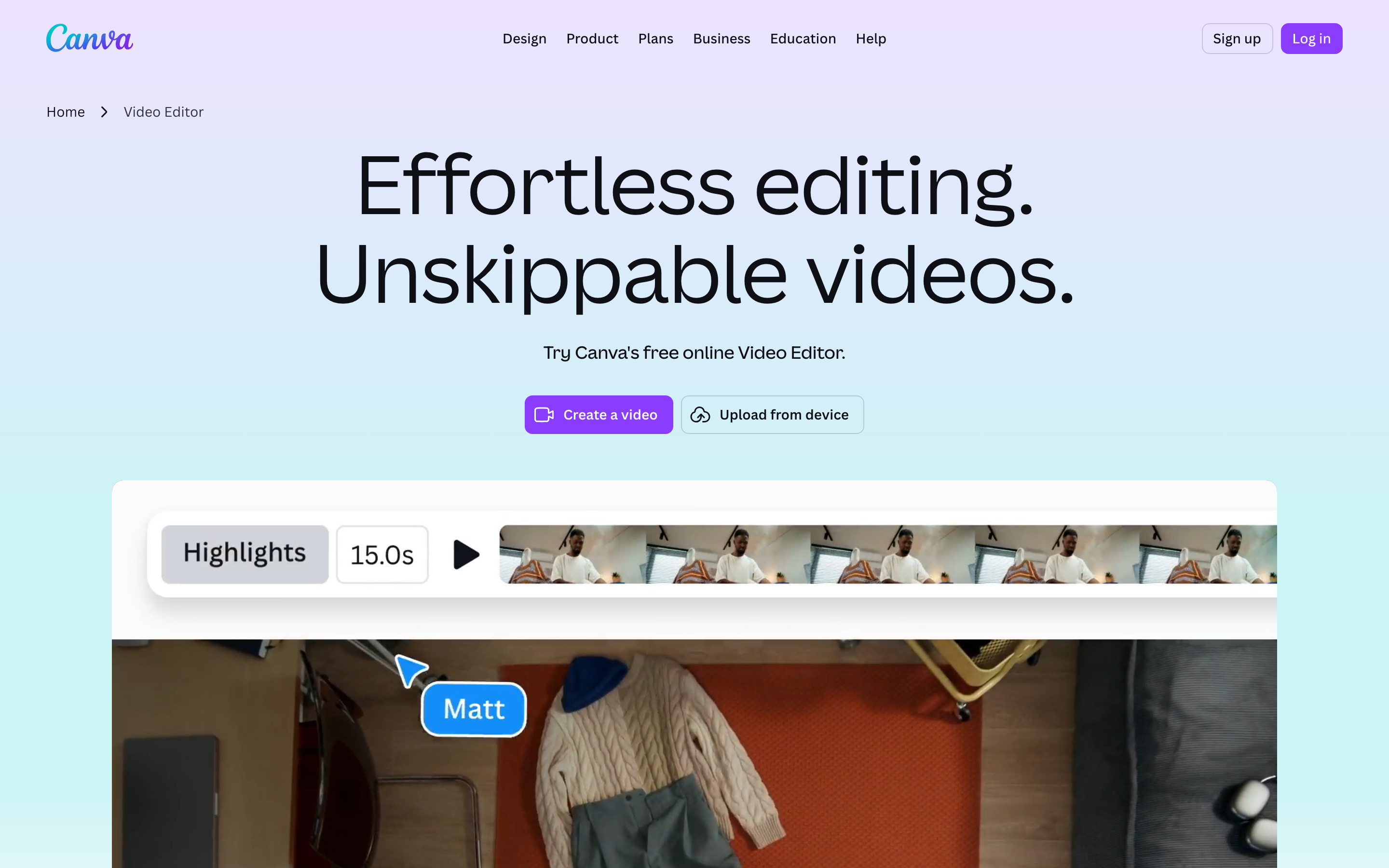 Canva Video screenshot