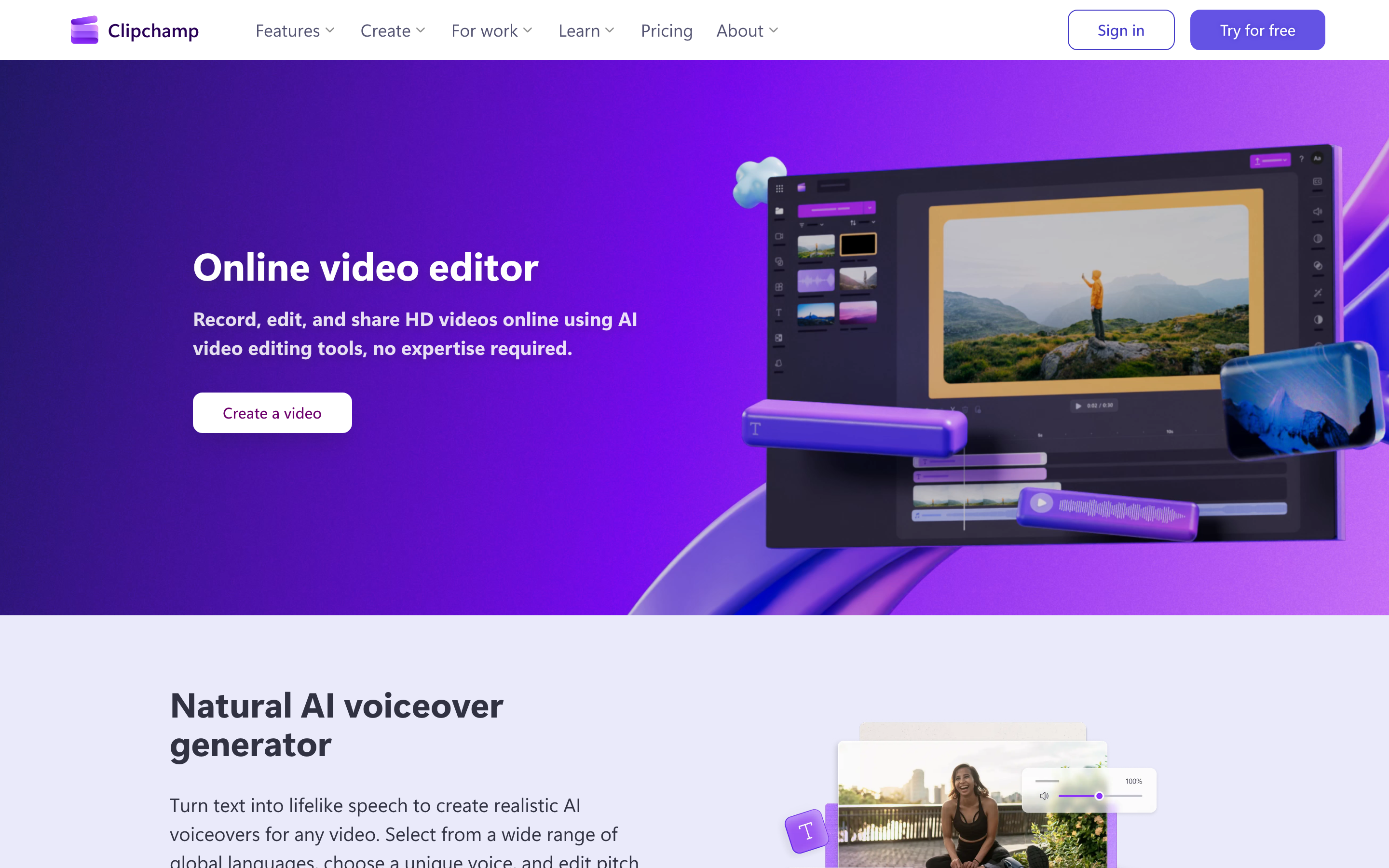 Clipchamp screenshot