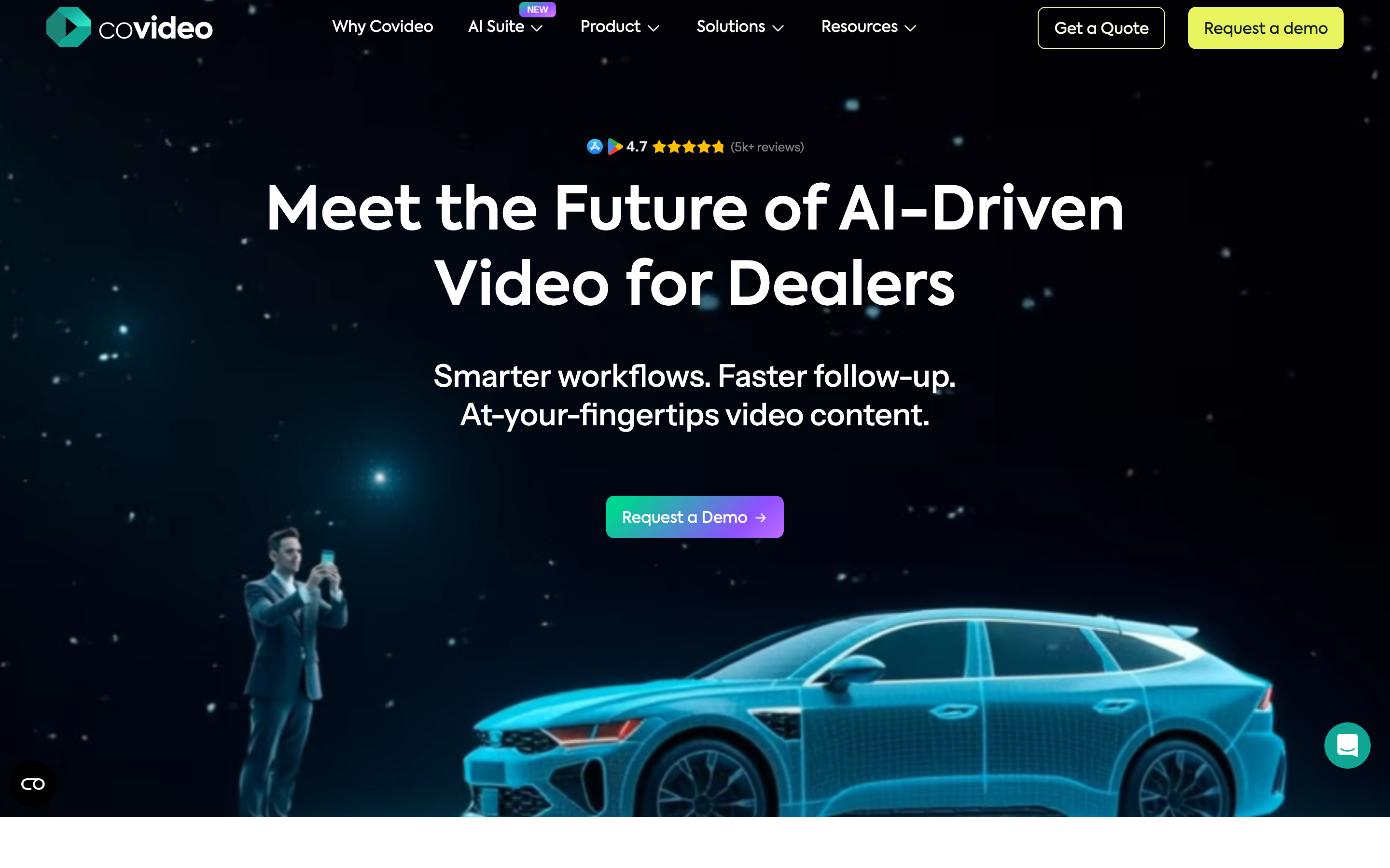 Covideo video messaging platform screenshot