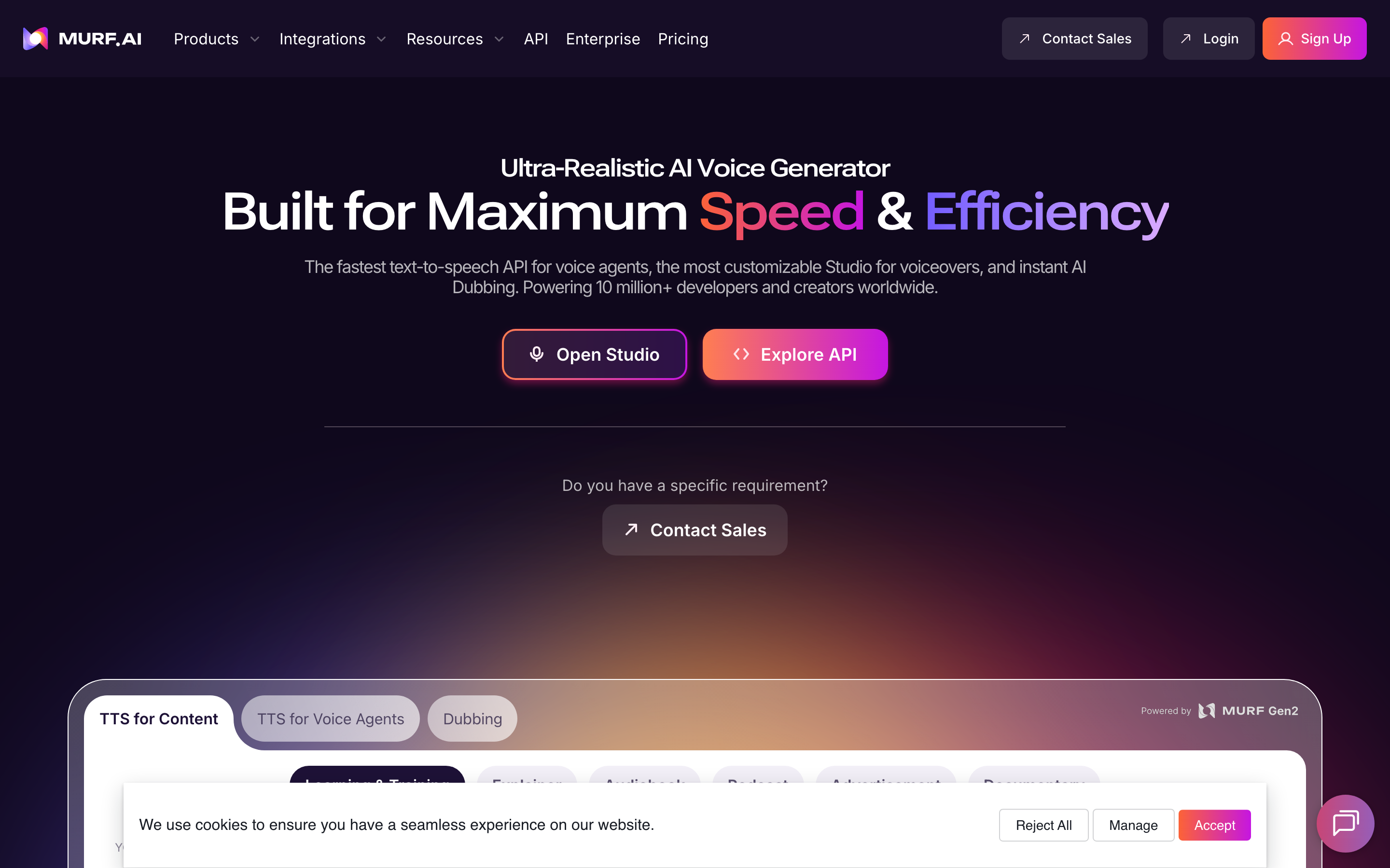 Murf AI screenshot
