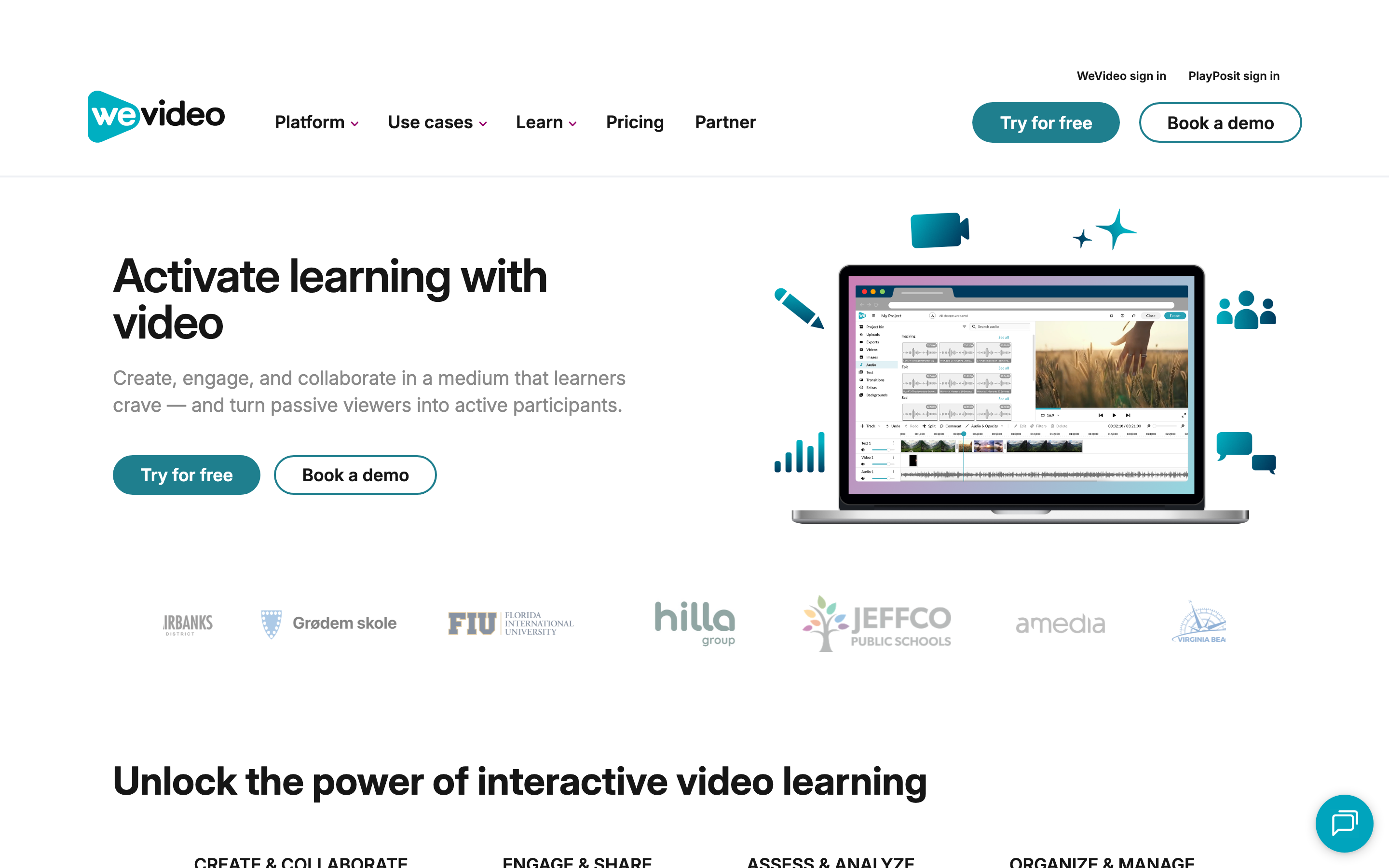 WeVideo cloud video editor screenshot