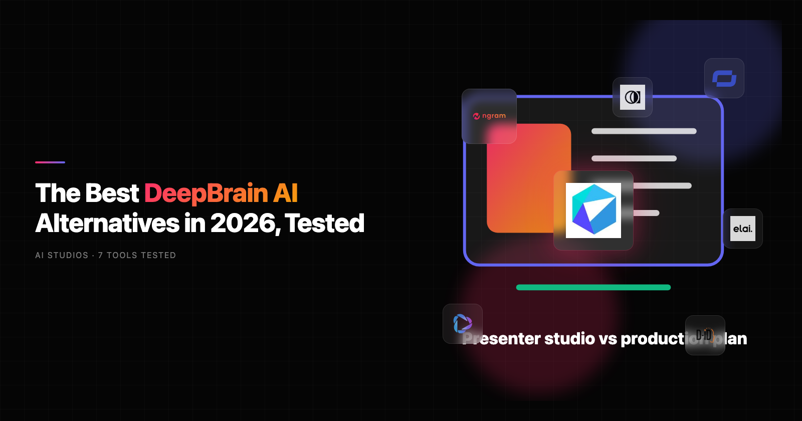 Best DeepBrain AI Alternatives in 2026 | 7 Tested Picks | ngram.com