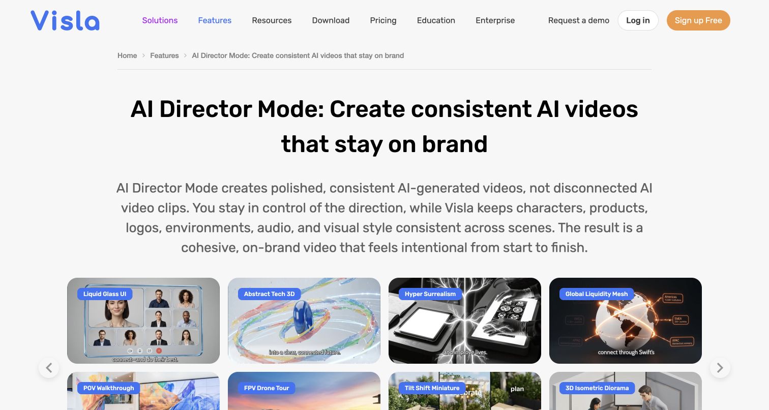 Visla public product page illustrating its workflow