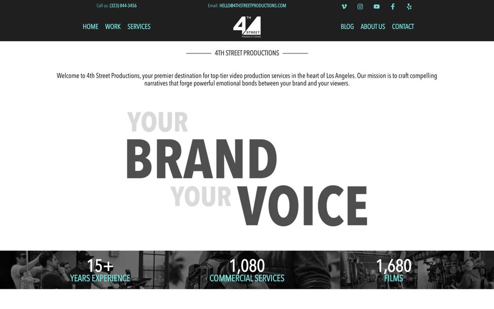 4th Street Productions website preview