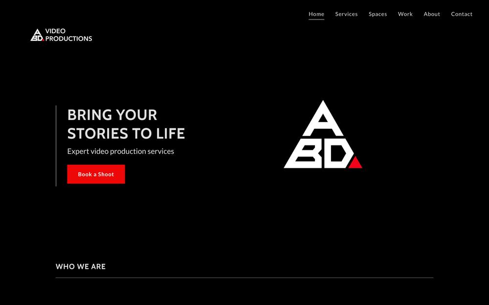 ABD Video Productions website preview