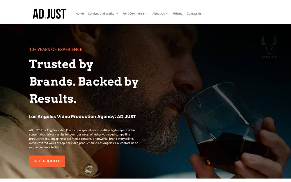 AD.JUST Video Production website preview