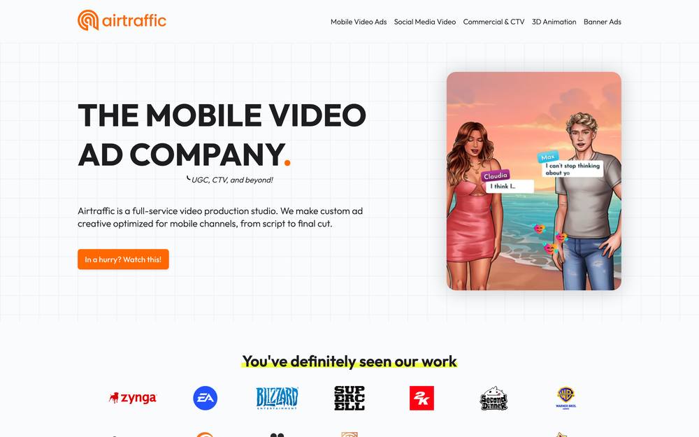 Airtraffic website preview