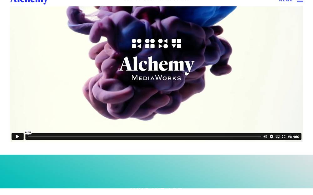 Alchemy MediaWorks website preview
