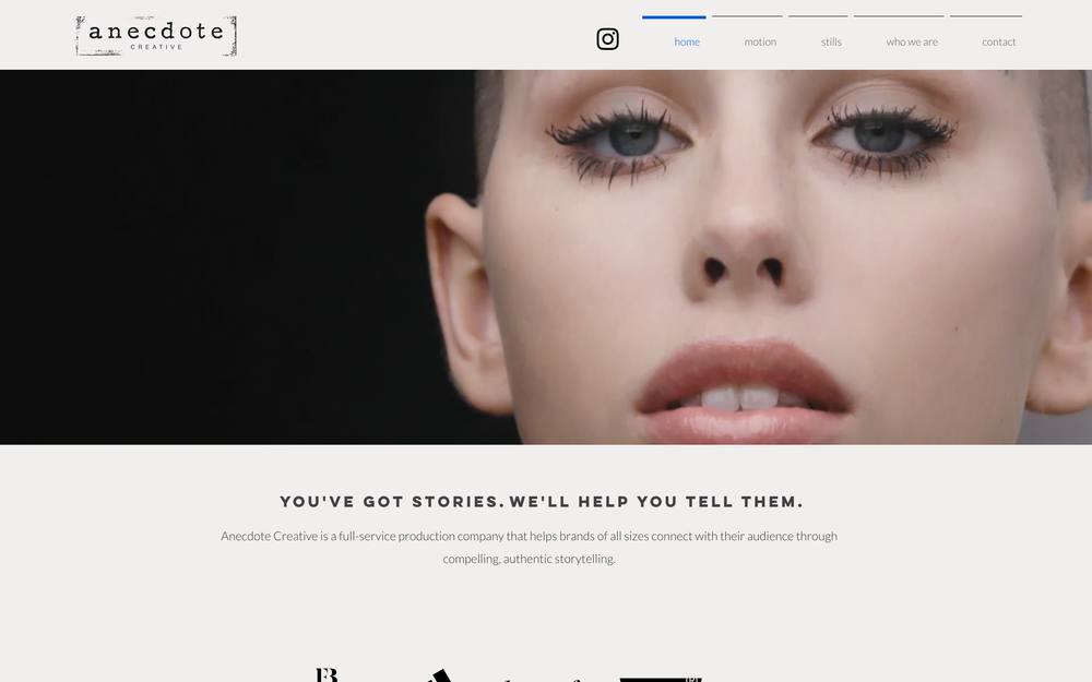 Anecdote Creative website preview