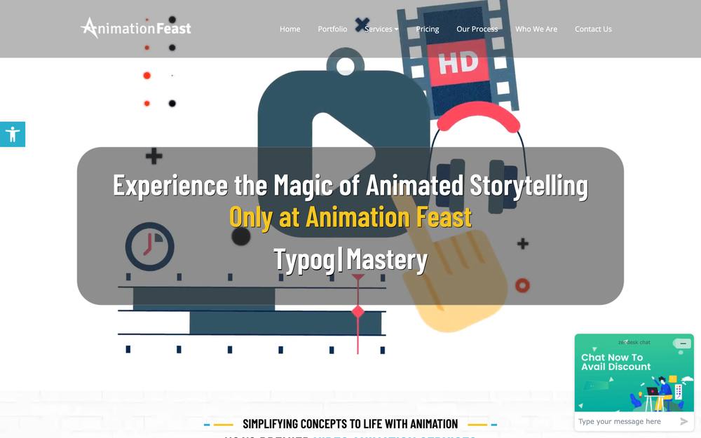 Animation Feast Studio website preview