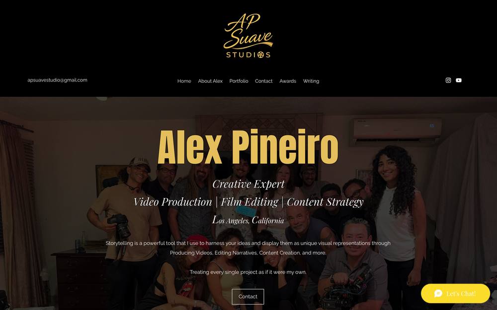 AP Suave Studios website preview