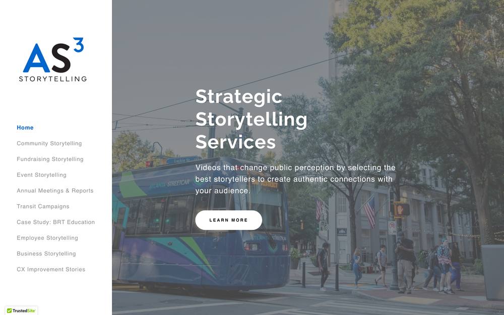 AS3 Storytelling website preview