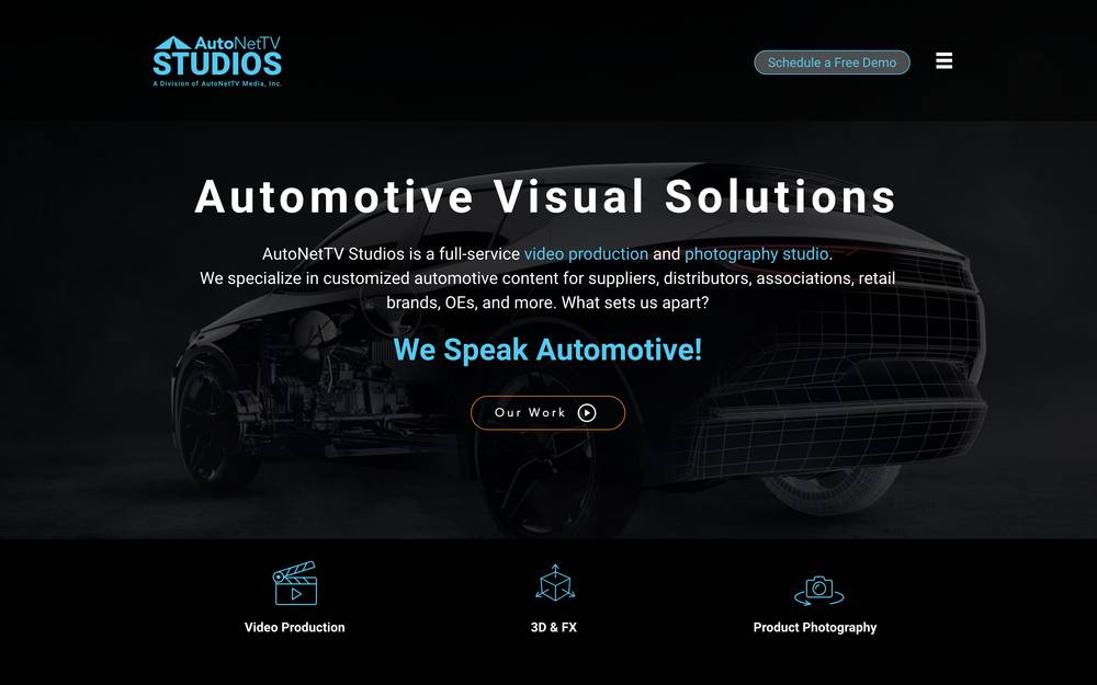 AutoNetTV Studios website preview