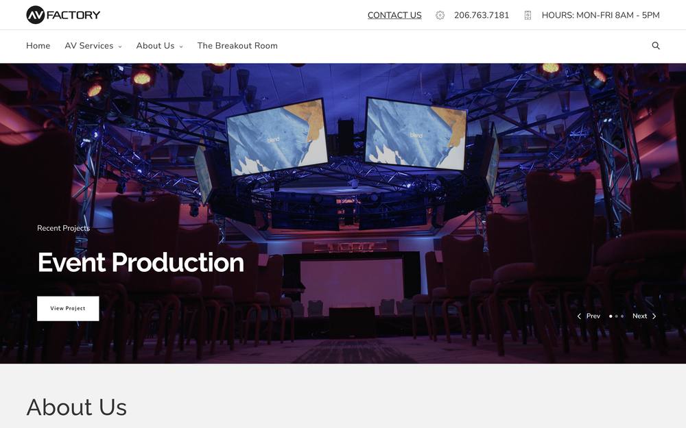AV Factory website preview