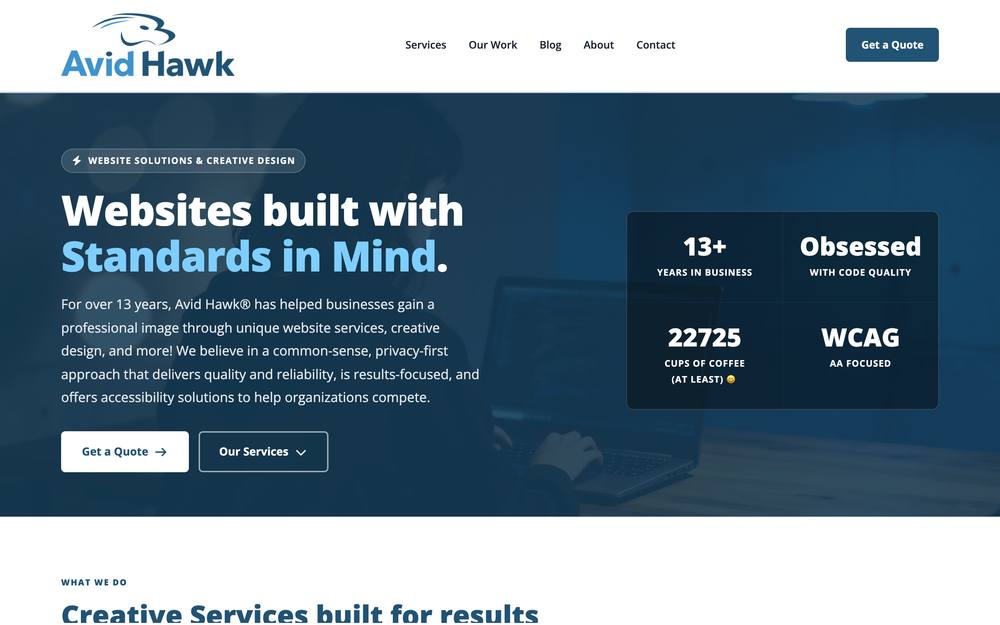 Avid Hawk LLC website preview