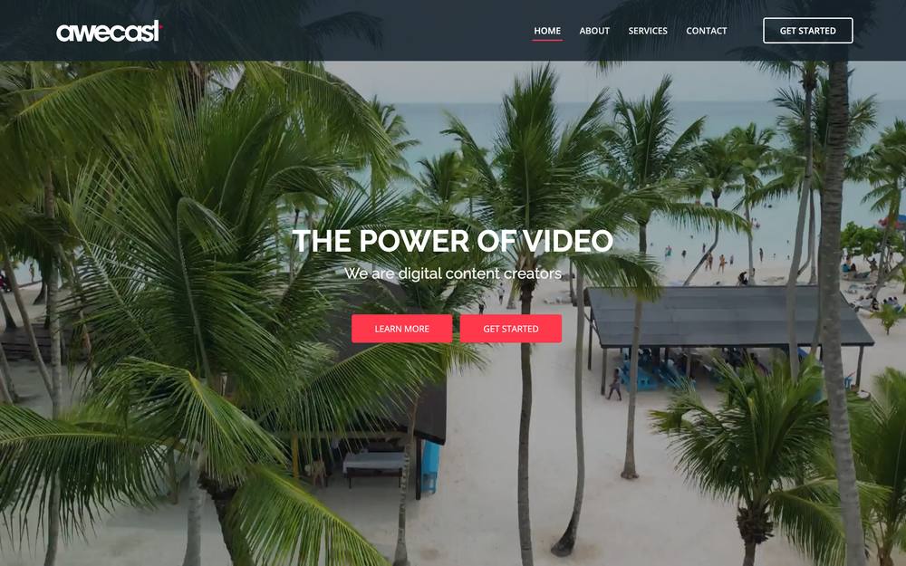 Awecast website preview