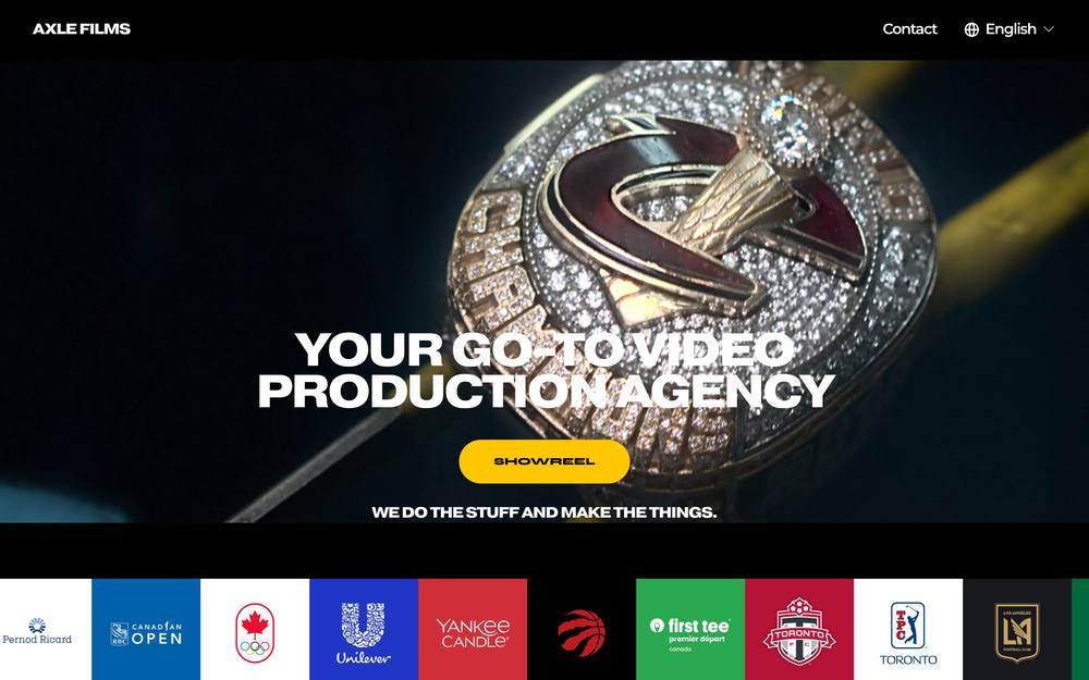 AXLE Films website preview