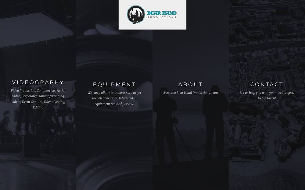 Bear Hand Productions website preview