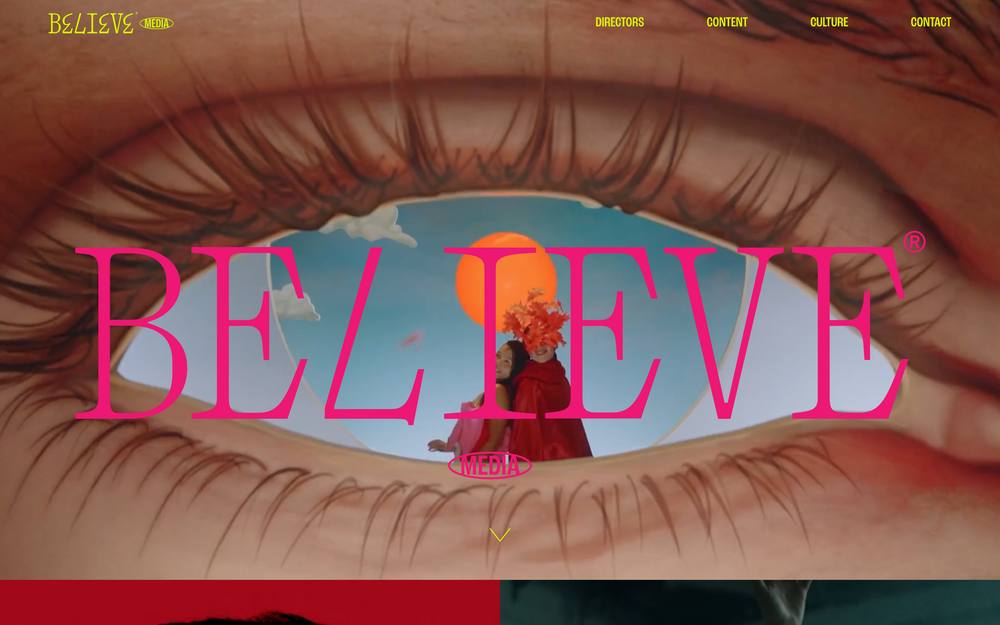 Believe Media website preview