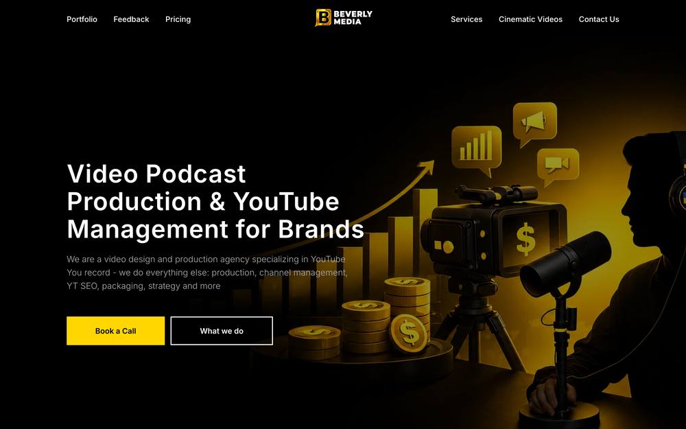 Beverly Production website preview