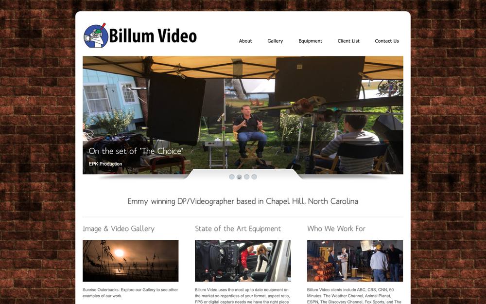 Billum Video website preview